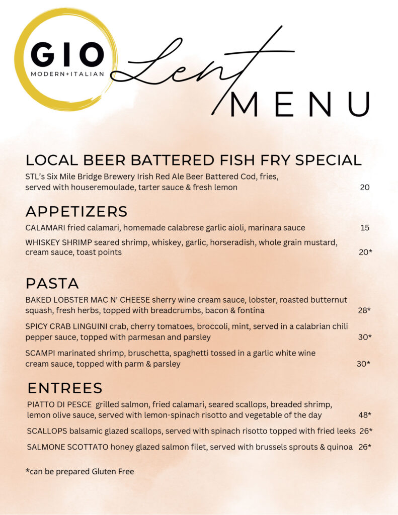 Italian Restaurant Menu in Chesterfield, MO – Brunch, Lunch & Dinner